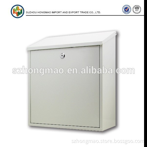 Security Wall Mount Locking Mailbox Letter Drop Post Steel Mail Box